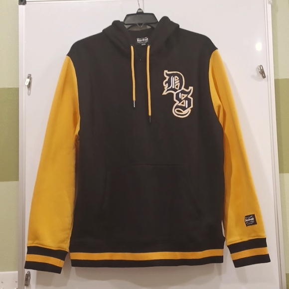 Dogg Supply by Snoop Dogg black/gold Varsity Bomber style Hoodie - Picture 1 of 12